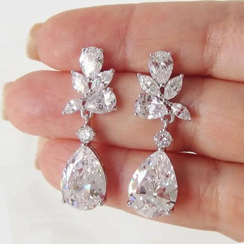 Women’s Cubic Zirconia Crystal Drop Earrings
