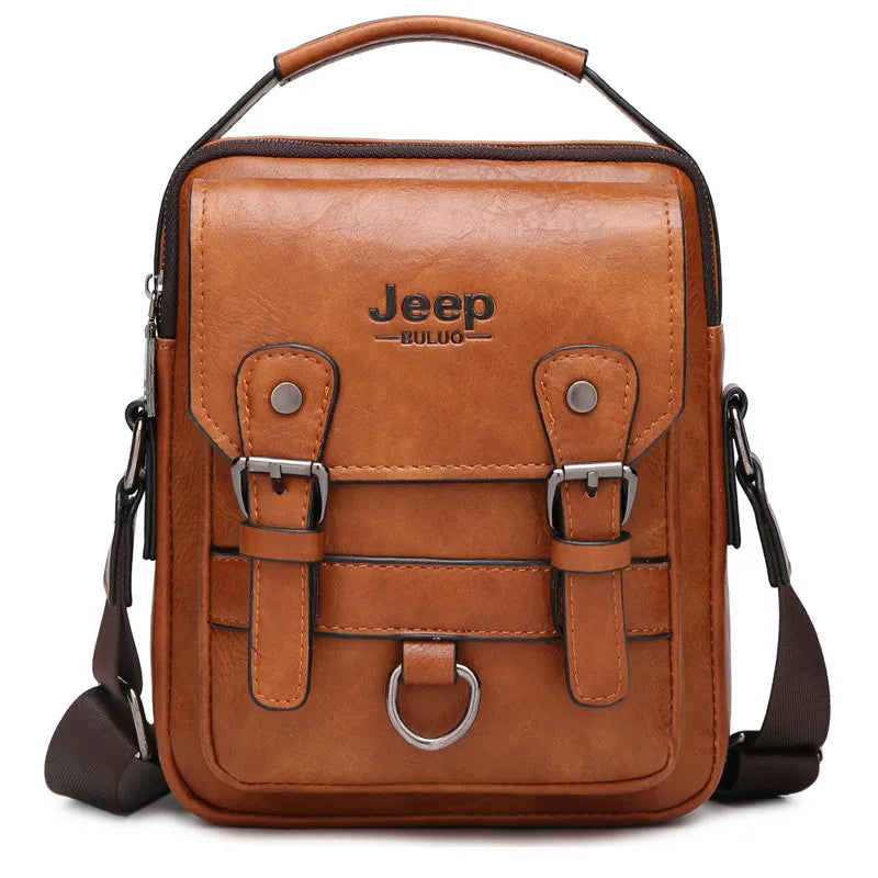 JEEP BULUO Multi-function Business Handbags Mans Shoulder Large