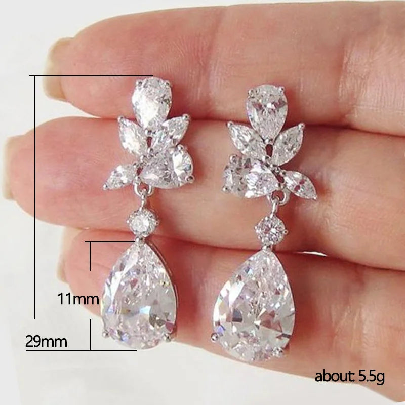 Women’s Cubic Zirconia Crystal Drop Earrings