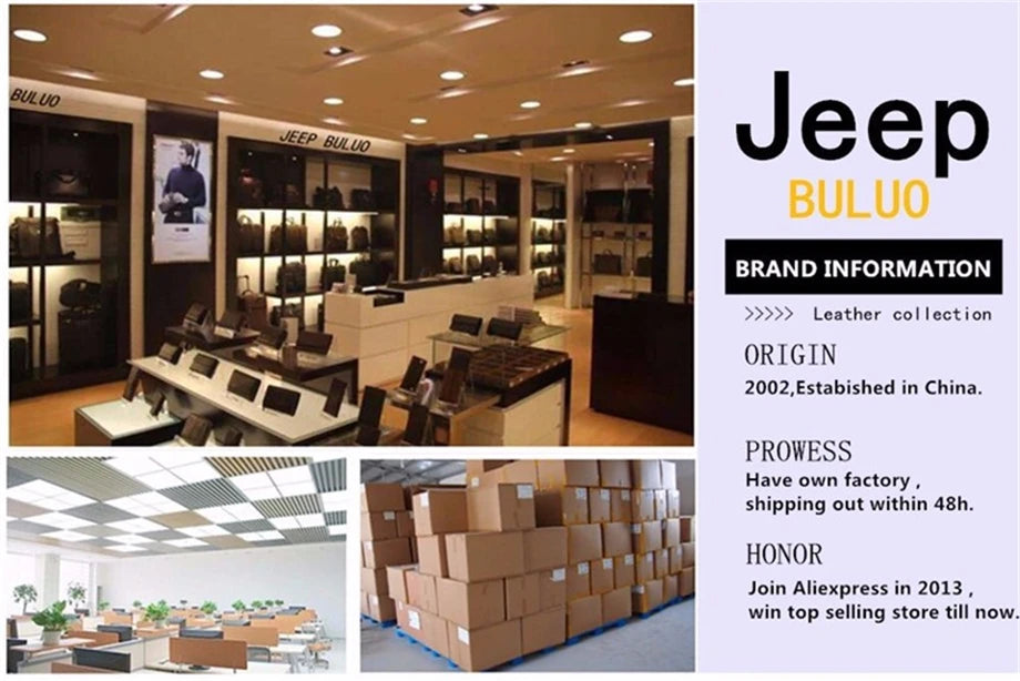 JEEP BULUO Multi-function Business Handbags Mans Shoulder Large