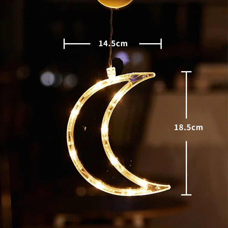 Luminária LED Natalina de Ventosa - Decoração Iluminada para Janelas