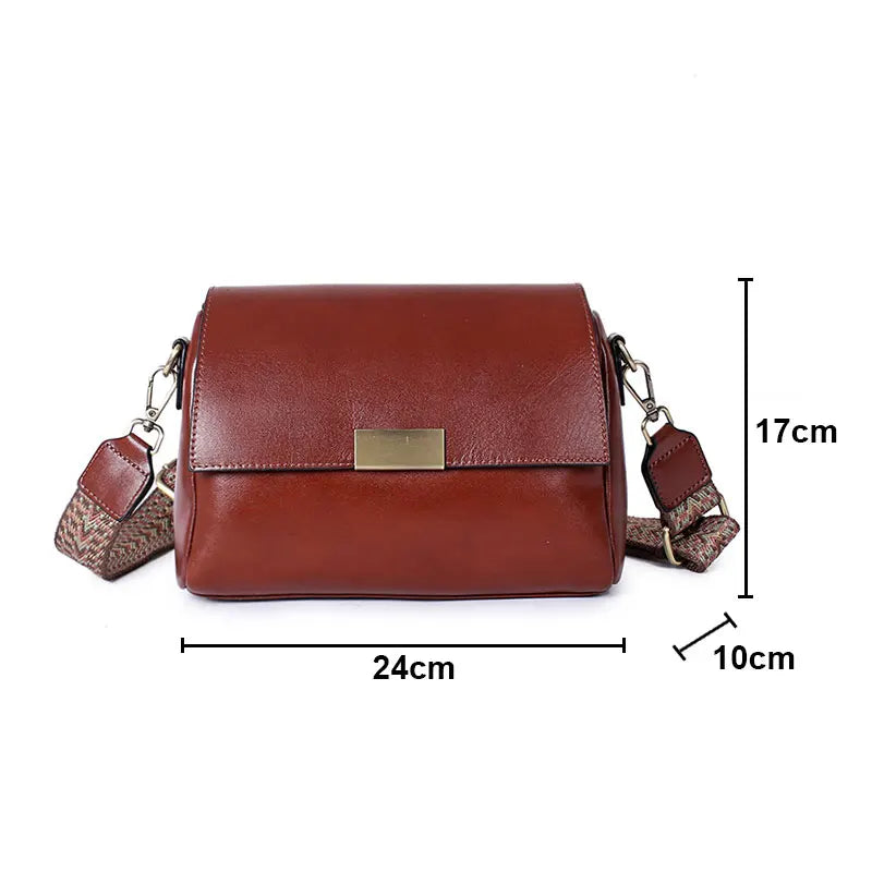 Soft Cowhide Leather Women’s Crossbody Shoulder Bag