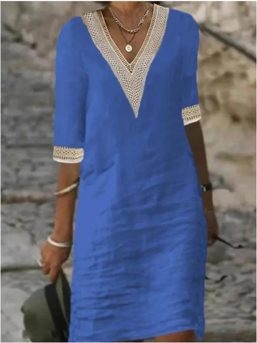 Vestido Midi de Renda Delicada