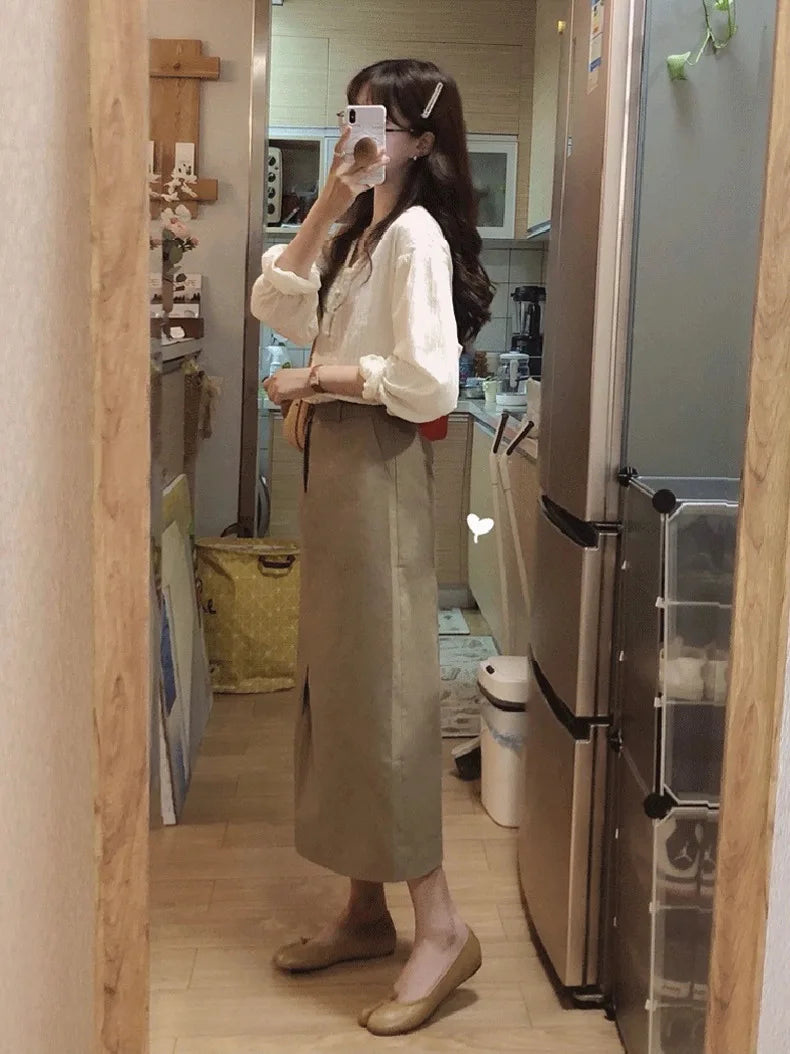 Blusa Feminina Manga Bufante Branca Elegante