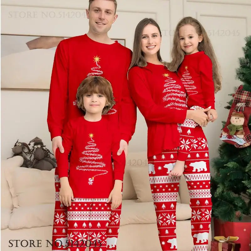 Pijama Natalino Família Completa - Conjunto Festivo Macio com Estampa de Natal