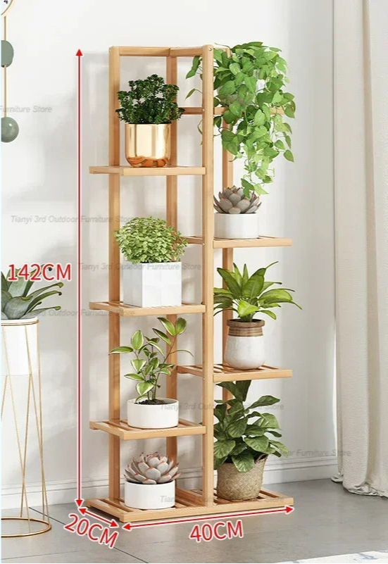 Nordic Wooden Plant Shelves