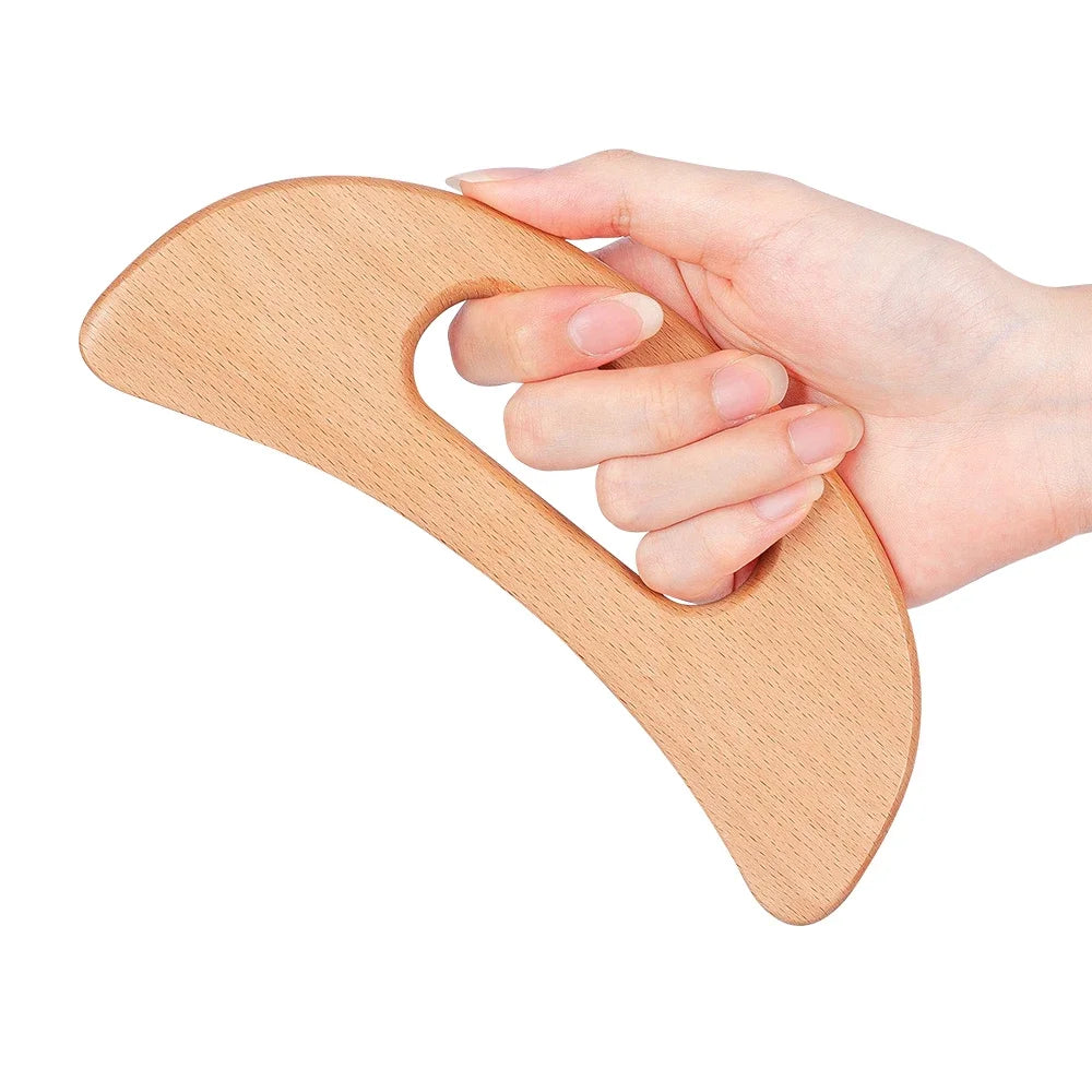 Wooden Gua Sha Massage Stick for Lymphatic Drainage & Relaxation