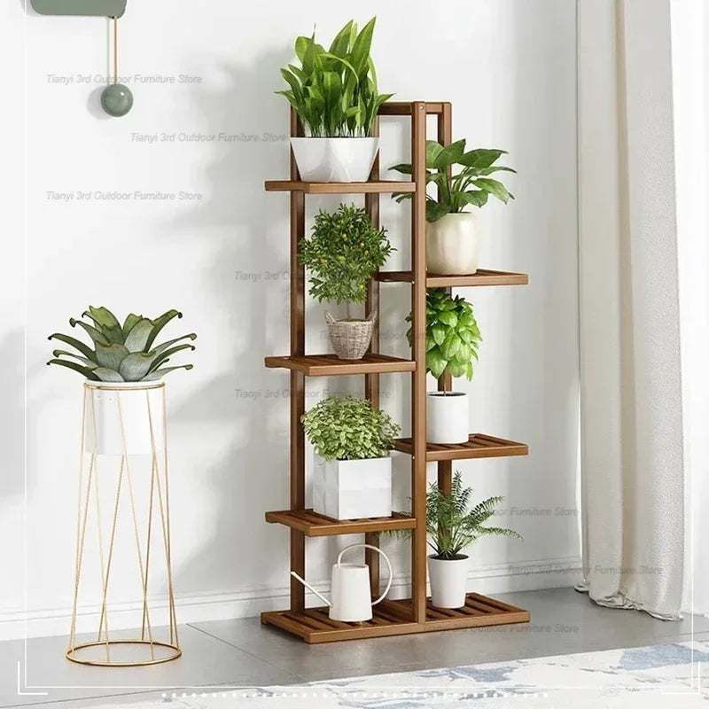 Nordic Wooden Plant Shelves