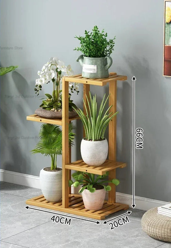 Nordic Wooden Plant Shelves