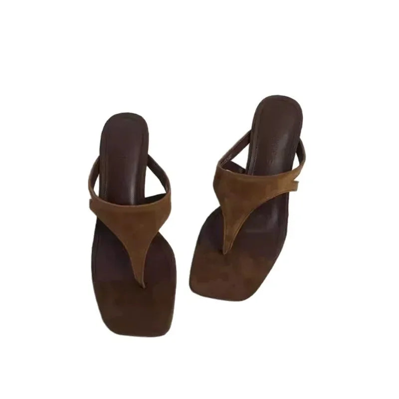 High Heel Thong Slippers