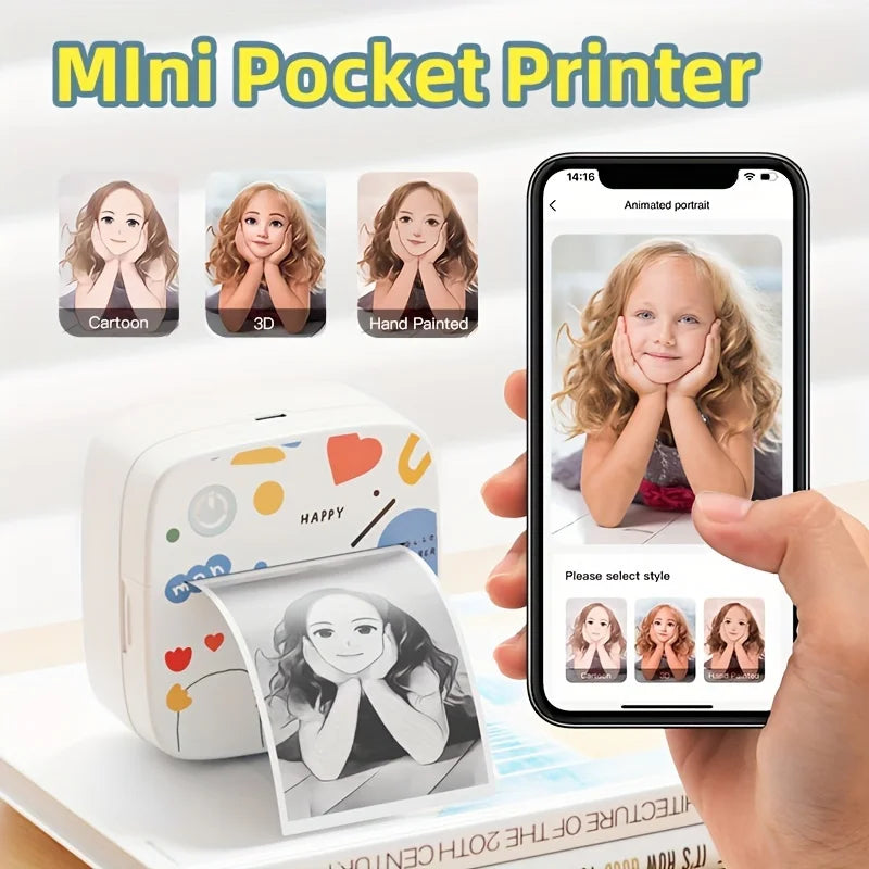 ✨ Impressora Térmica Mágica Mini Print ✨ - instantâneas Wireless Bluetooth Cartoons Android And IOS