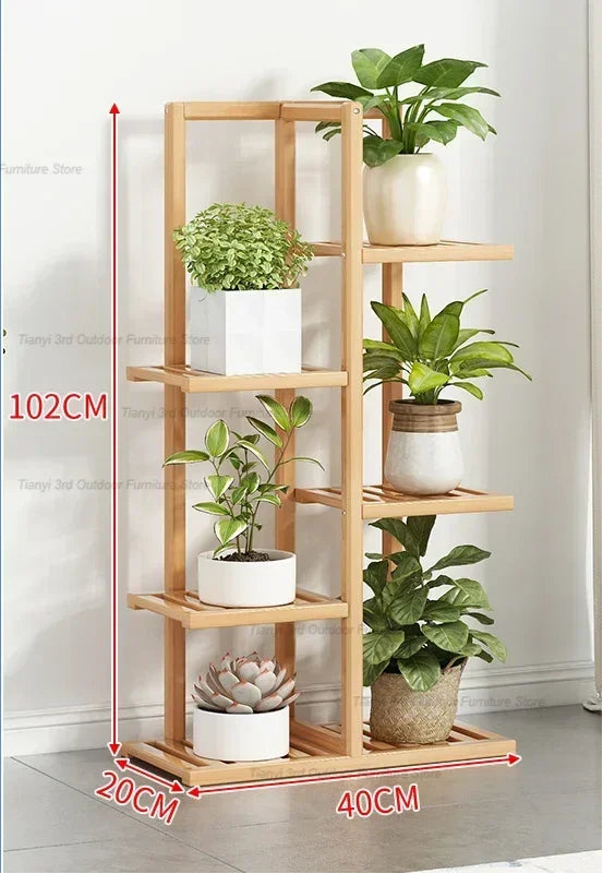 Nordic Wooden Plant Shelves
