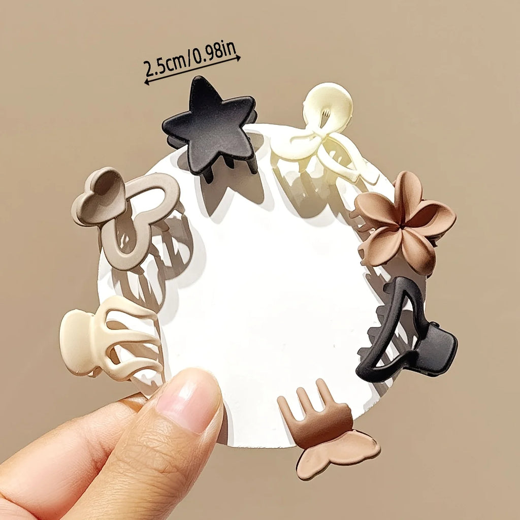 Beige Hair Clips Set