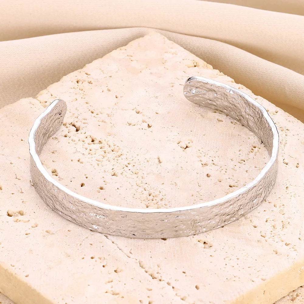 Luxury Gold Stainless Steel Wide Bangle