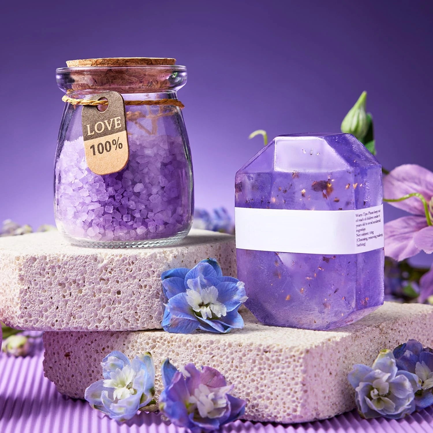 Cesta de Presente Spa Luxo Lavanda para Mulher