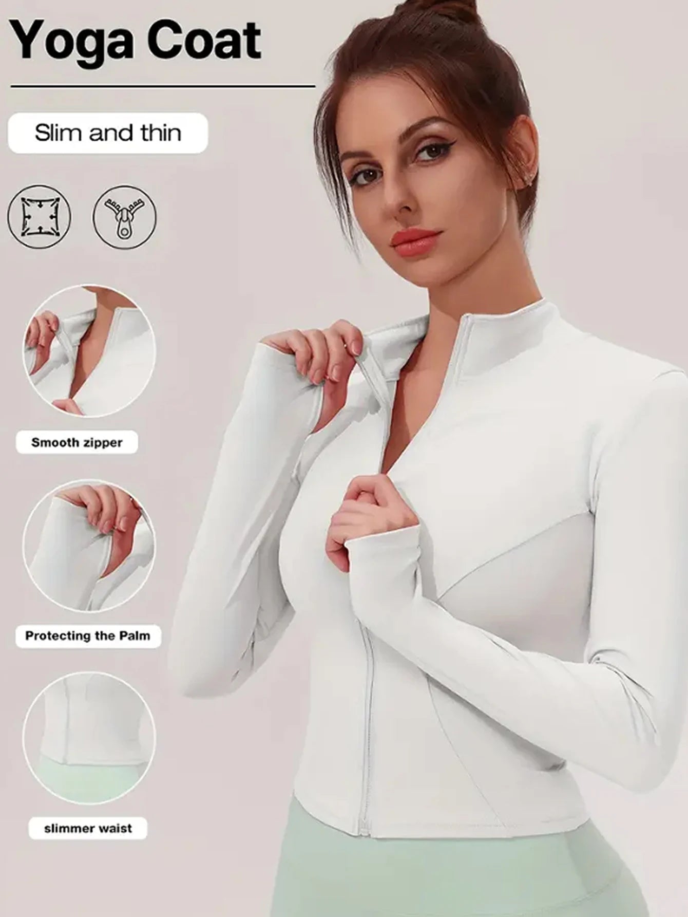 Fitness jacket womens tight quick-drying 2025 autumn edition