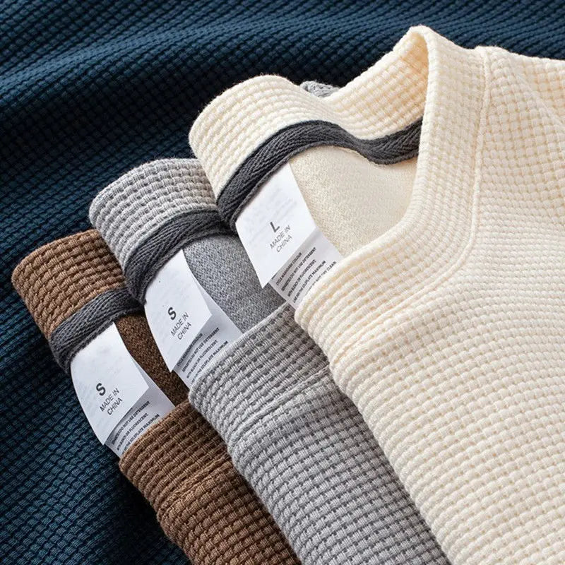 Camiseta Waffle Unissex – Estilo Japonês Casual para o Verão