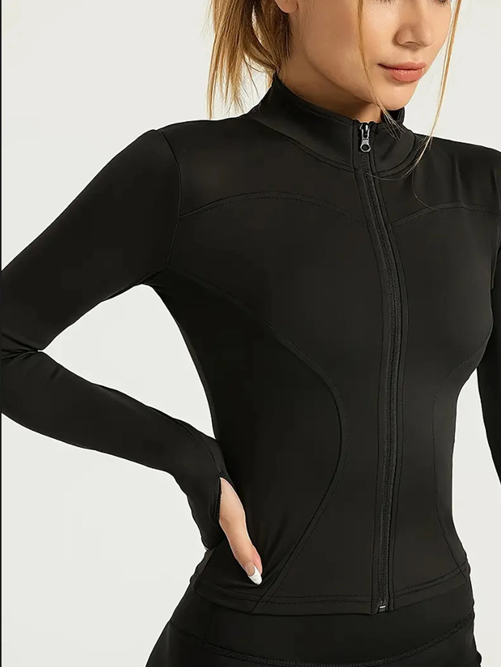 Fitness jacket womens tight quick-drying 2025 autumn edition