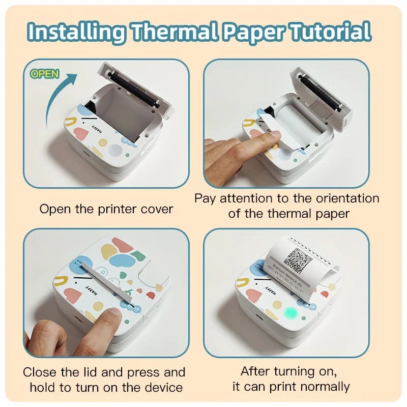 ✨ Impressora Térmica Mágica Mini Print ✨ - instantâneas Wireless Bluetooth Cartoons Android And IOS