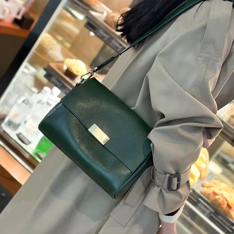 Soft Cowhide Leather Women’s Crossbody Shoulder Bag