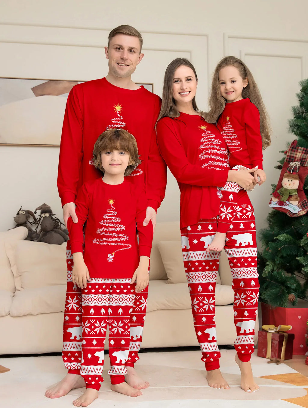 Pijama Natalino Família Completa - Conjunto Festivo Macio com Estampa de Natal