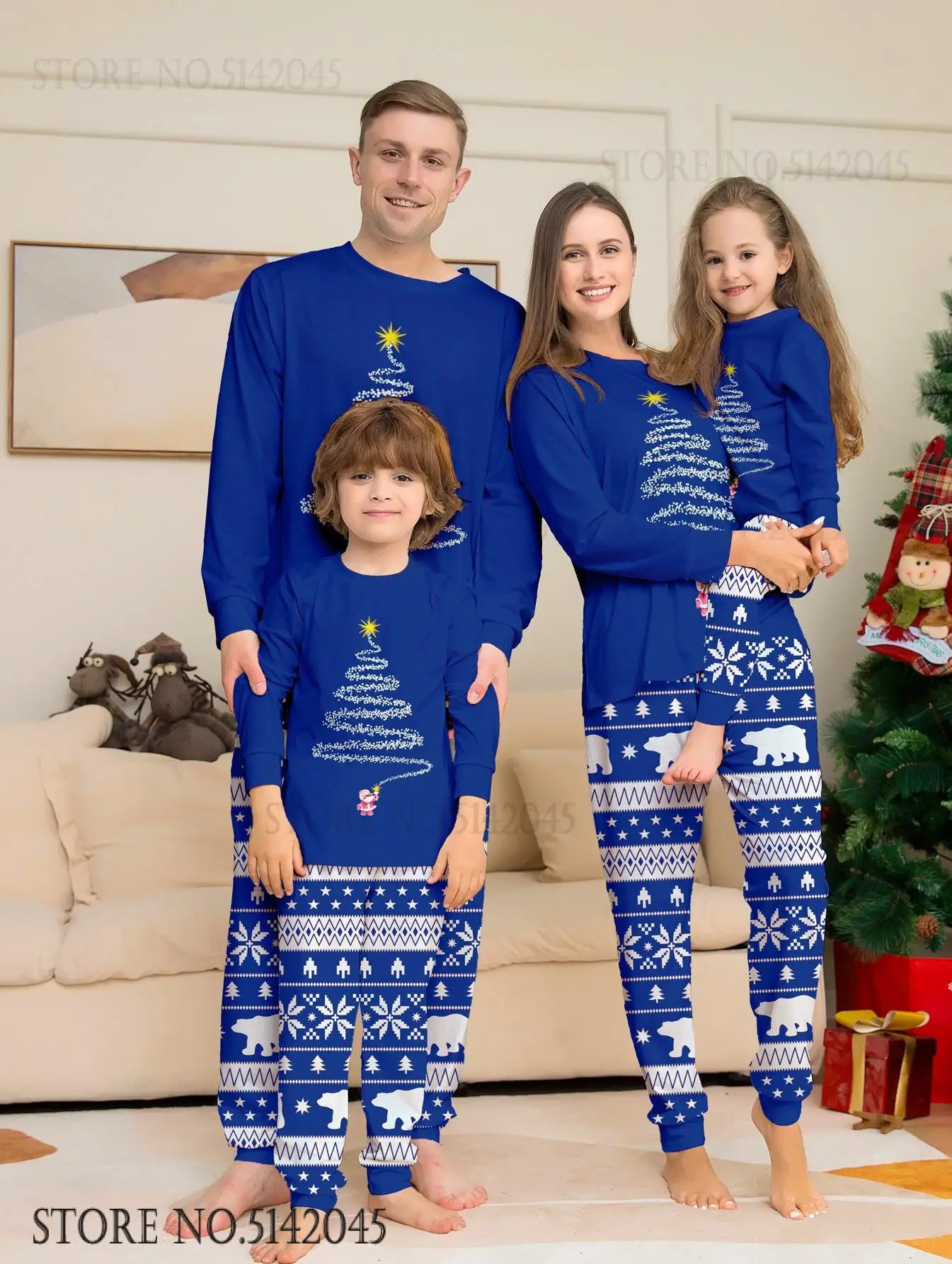 Pijama Natalino Família Completa - Conjunto Festivo Macio com Estampa de Natal