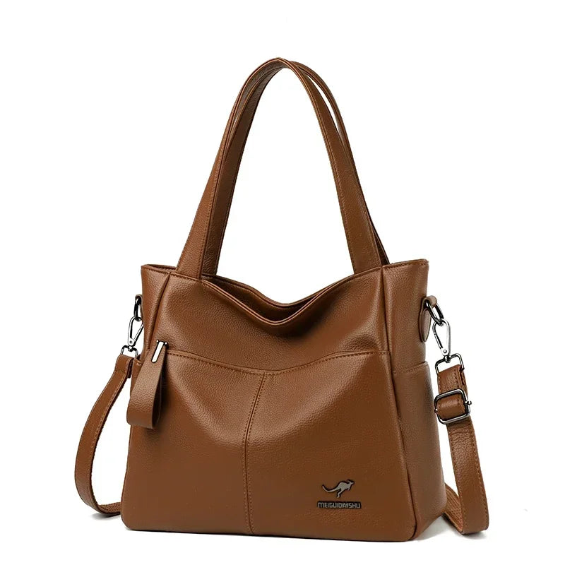 Luxury Designer Shoulder & Crossbody Bag, Soft Classic Style