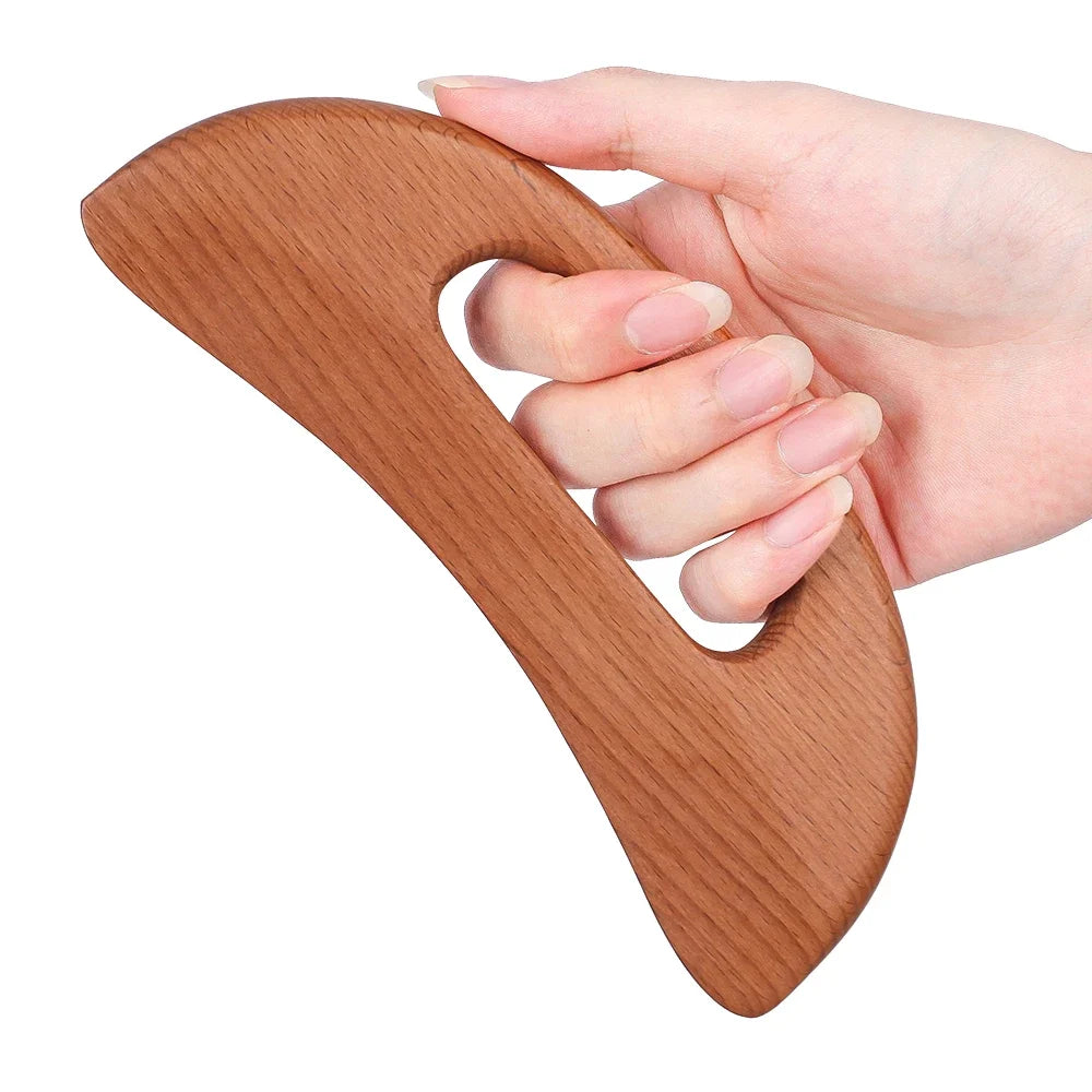 Wooden Gua Sha Massage Stick for Lymphatic Drainage & Relaxation