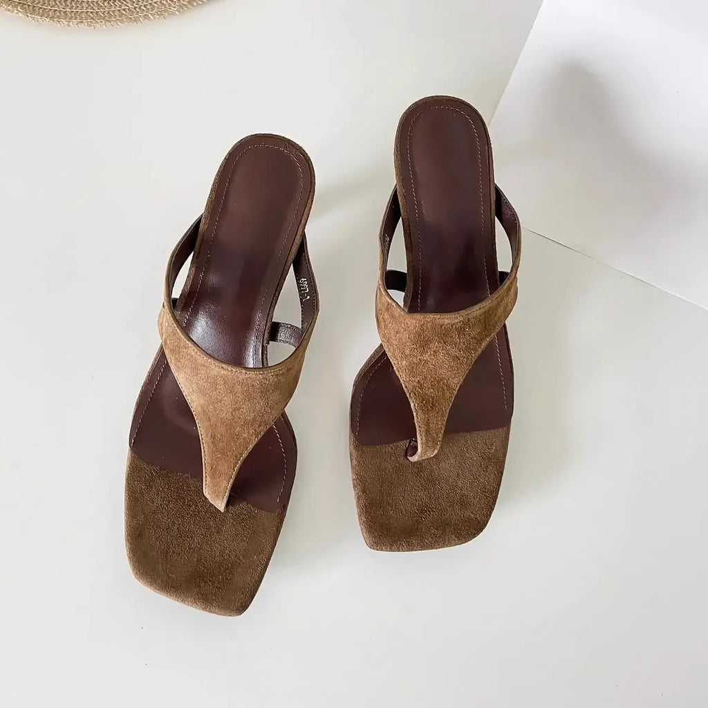 High Heel Thong Slippers