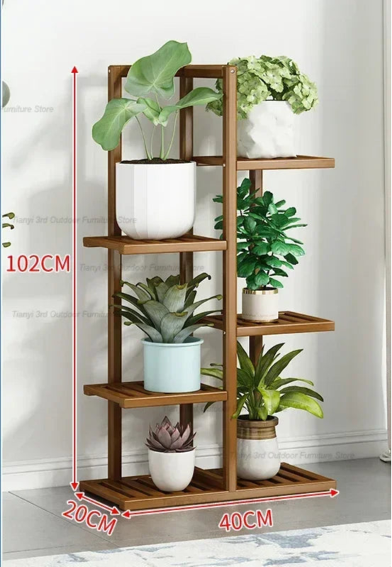 Nordic Wooden Plant Shelves