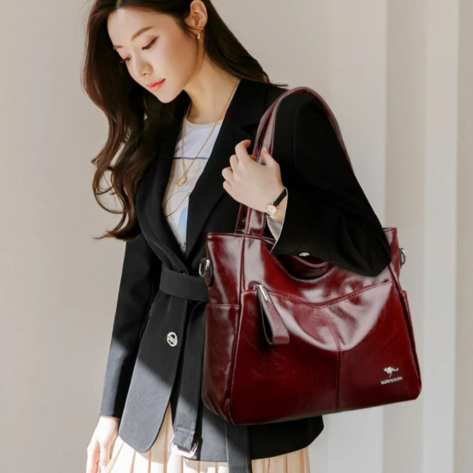 Luxury Designer Shoulder & Crossbody Bag, Soft Classic Style