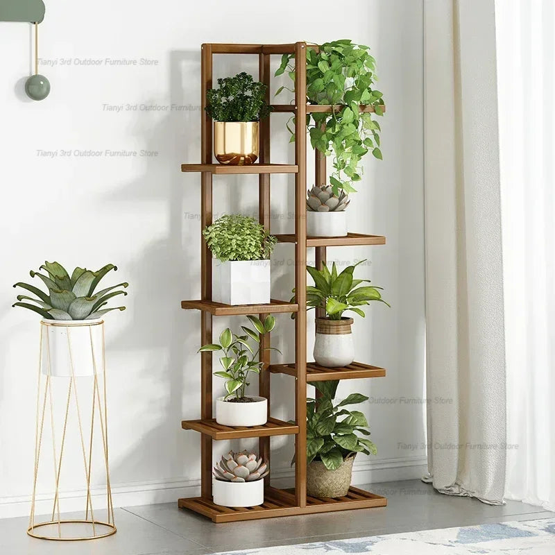 Nordic Wooden Plant Shelves