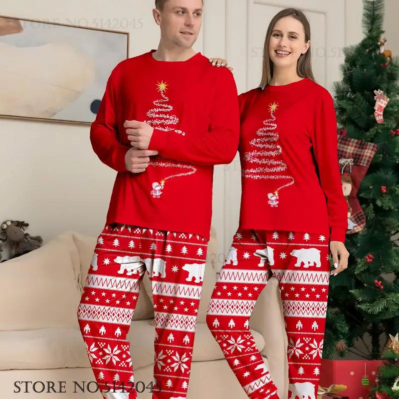 Pijama Natalino Família Completa - Conjunto Festivo Macio com Estampa de Natal