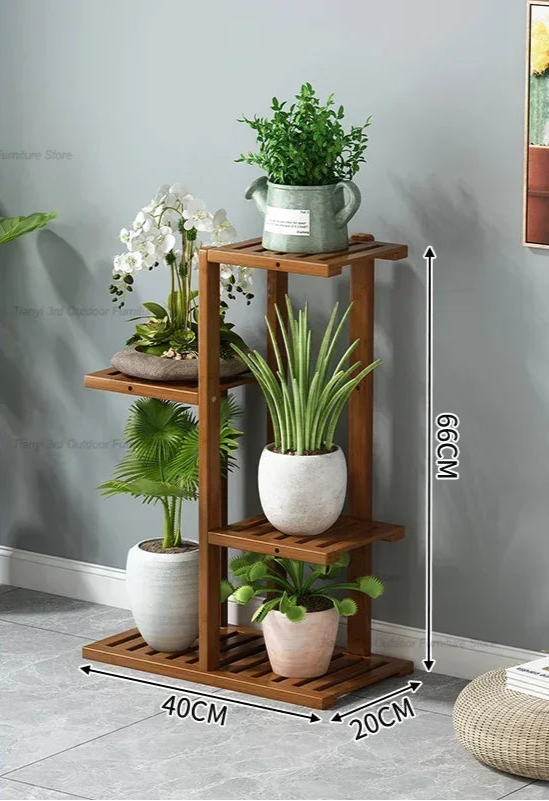 Nordic Wooden Plant Shelves