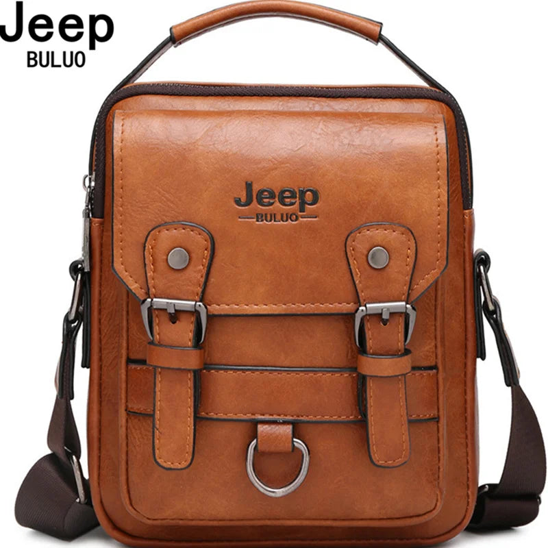 JEEP BULUO Multi-function Business Handbags Mans Shoulder Large