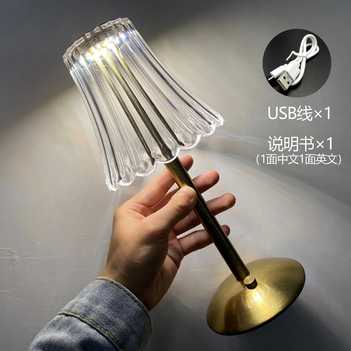 Rechargeable LED Table Lamp with Dimmer