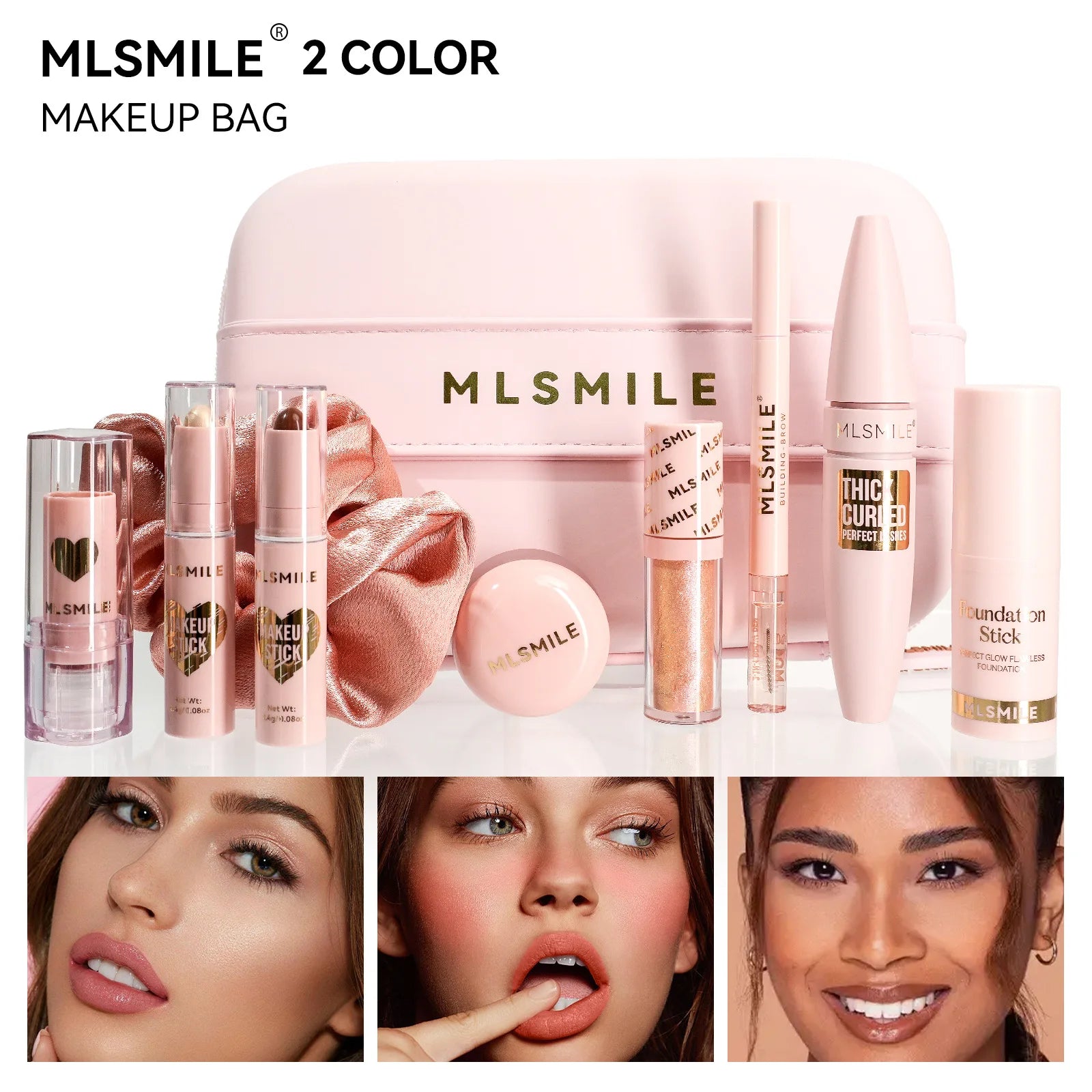 Kit de Maquiagem Completo Profissional com Estojo Organizador