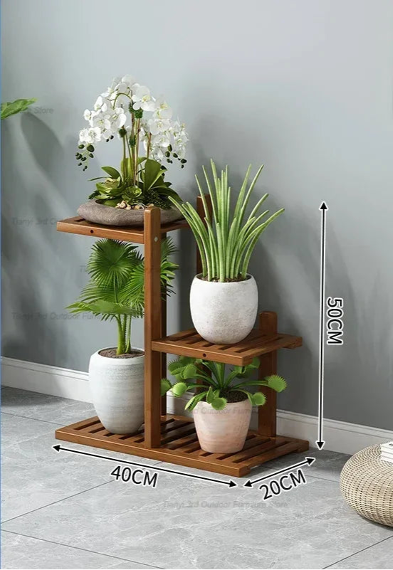 Nordic Wooden Plant Shelves